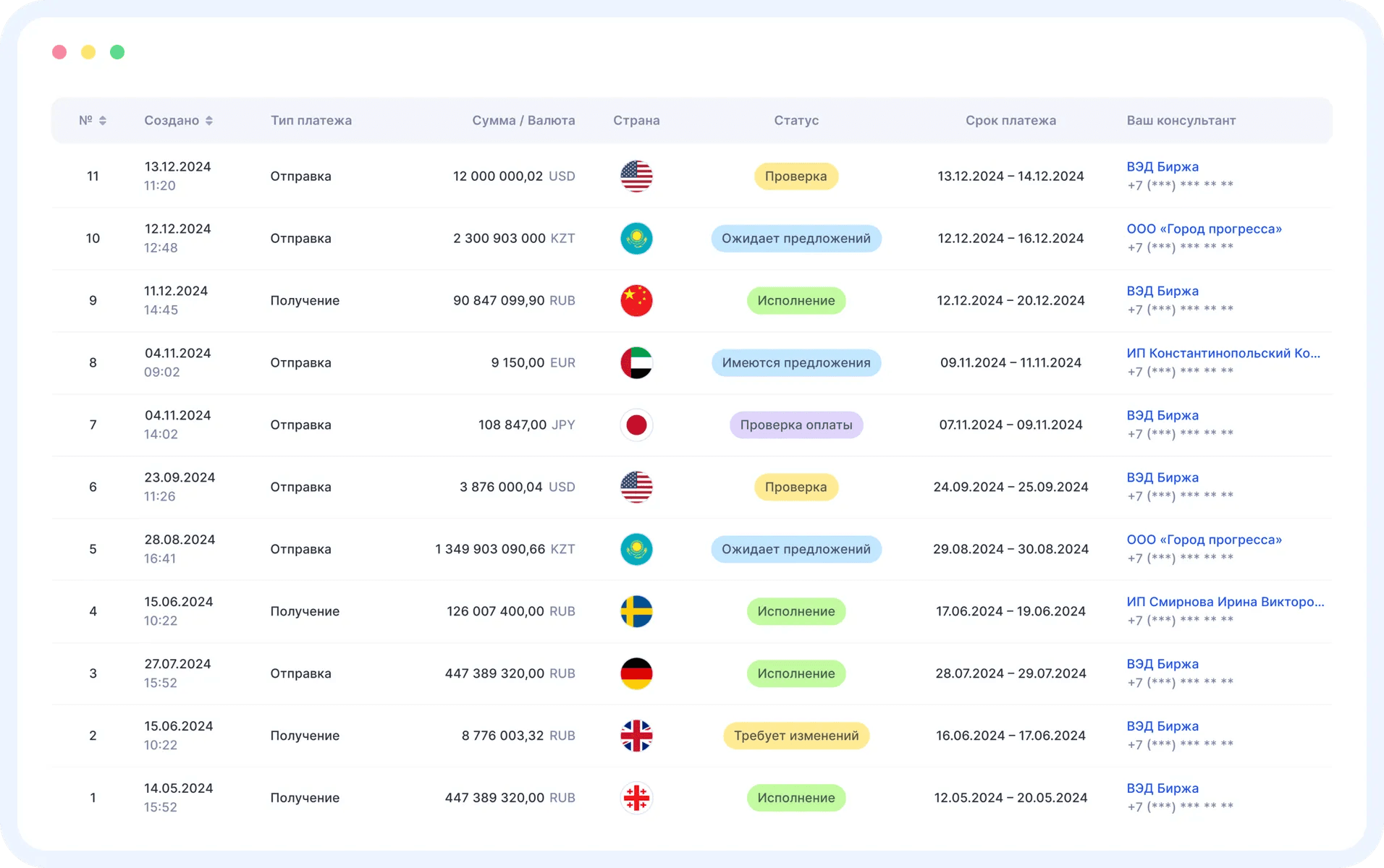 Скриншот этапа «Заявка»